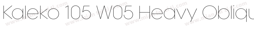 Kaleko 105 W05 Heavy Oblique字体转换